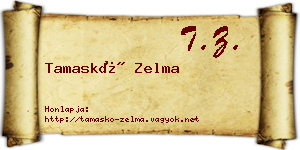 Tamaskó Zelma névjegykártya